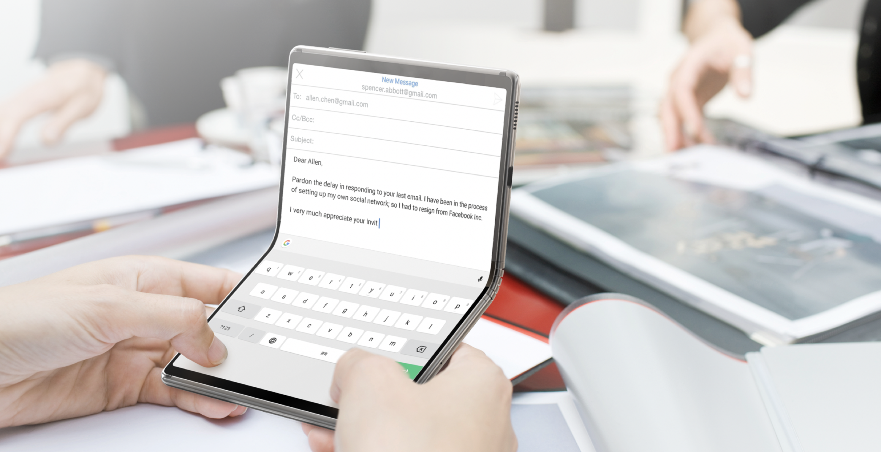 Lo smartphone pieghevole di huawei