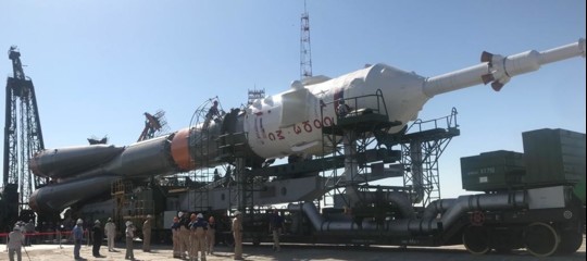 Concluso il roll out della soyuz ms che portera parmitano nello spazio